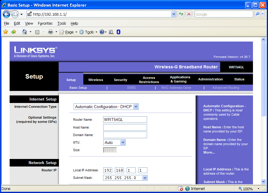 สำหรับ Linksys WRT54GL ไฟล์ firmware ที่ ...