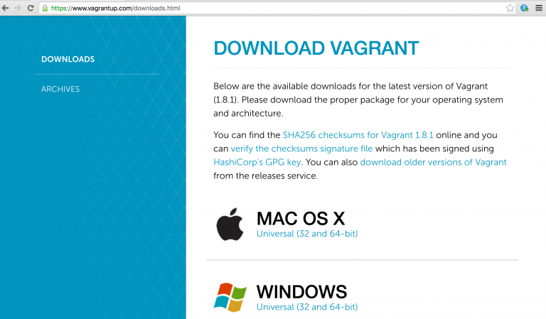 install vagrant for mac